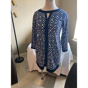 INC “Lovely Geo” Navy and White Dress - Size 1X (NWT)